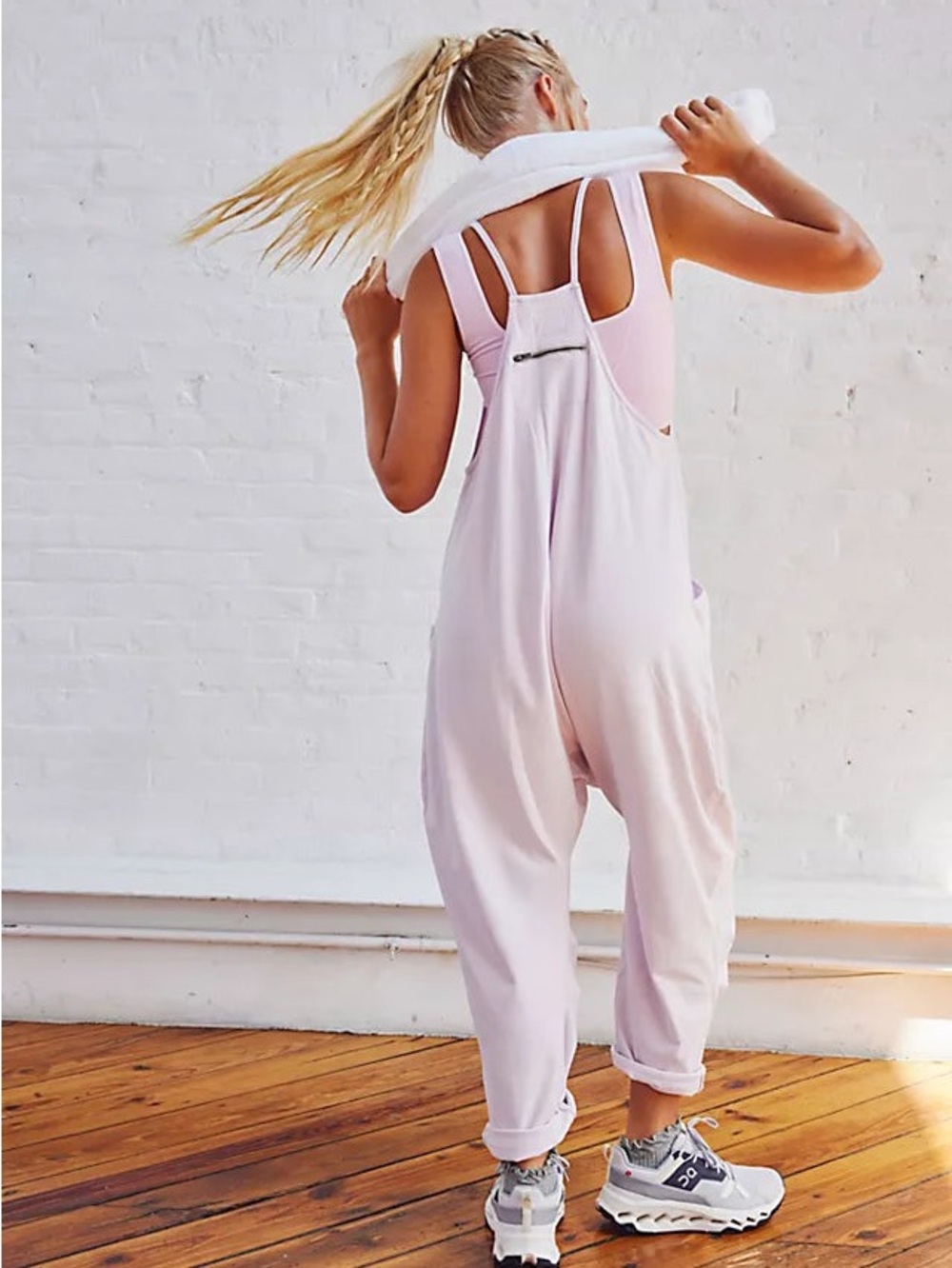 FREE PEOPLE MOVEMENT HOT SHOT ONESIE - ROSE QUARTZ - Picture 3 of 8